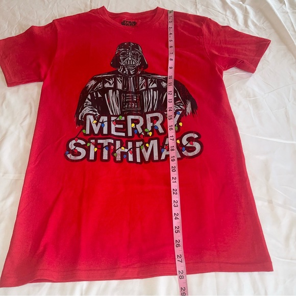 Star Wars Darth Vader Merry Christmas red short sleeve tshirt, size small - Picture 8 of 9